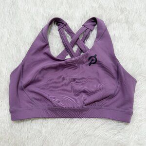Women Peloton Racerback Keyhole Sport Bra in Lilac Purple Size Large